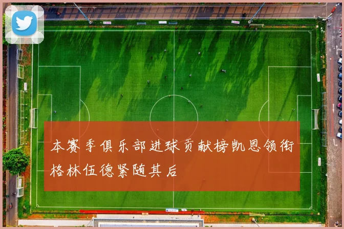 本赛季俱乐部进球贡献榜凯恩领衔格林伍德紧随其后
